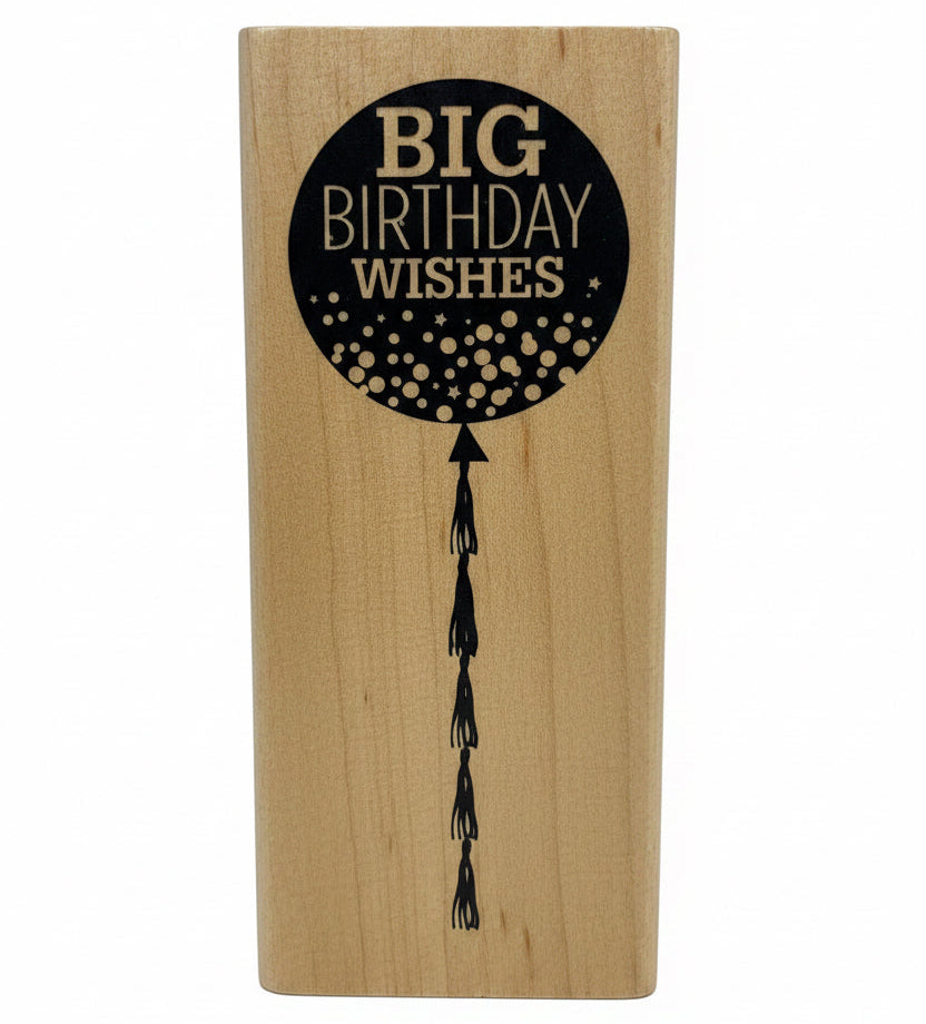 33227 - 5" Big Birthday Wishes Rubber Stamp |TBD|