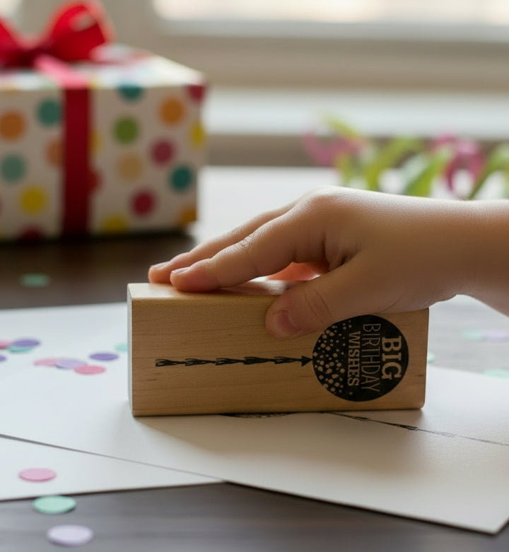 33227 - 5" Big Birthday Wishes Rubber Stamp |TBD|