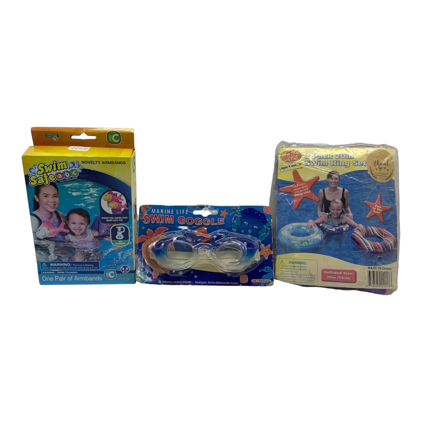 30780 -Kids' Complete Swim Bundle: Goggles, Armbands & 2-Pack Swim Ring |TBD|