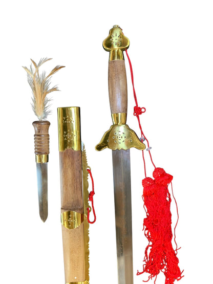 13322 - Sword Tai Chi w/Small Knife 39" |3-F Down|