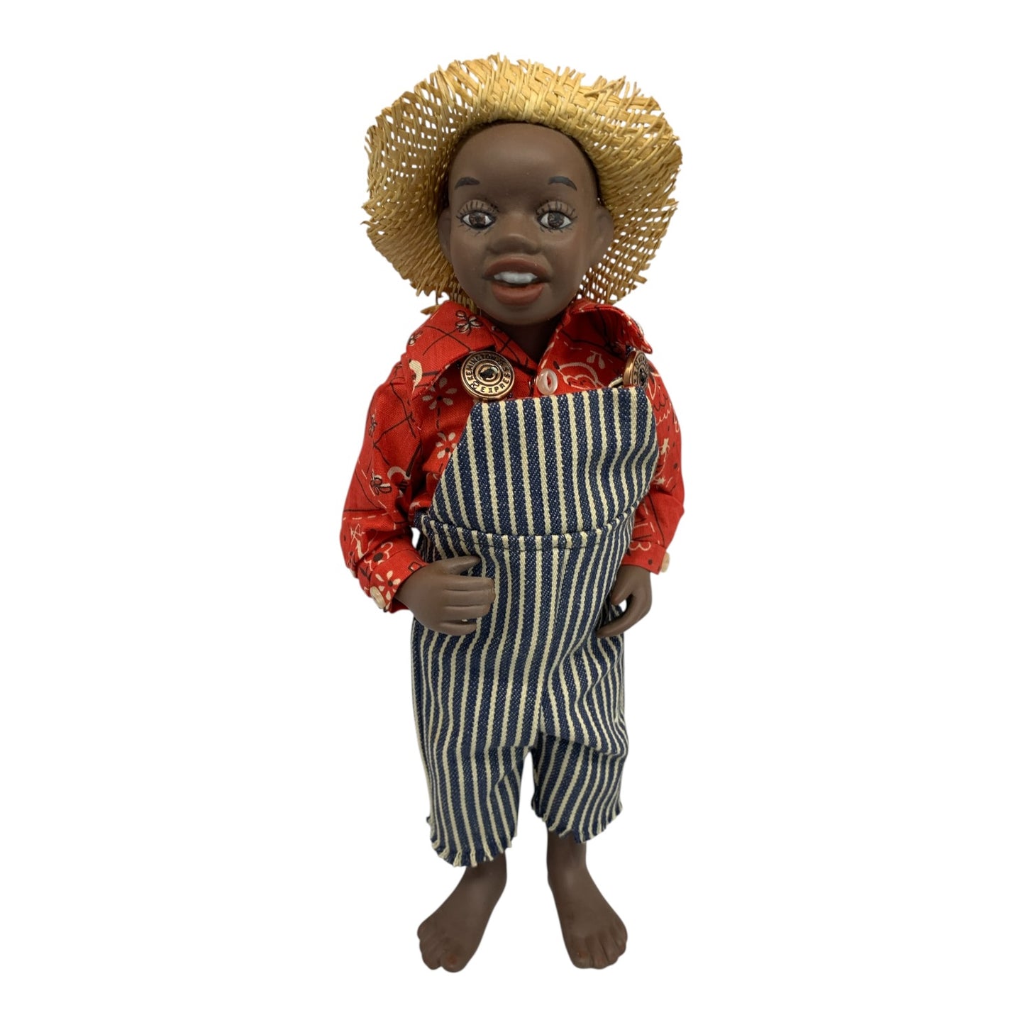 33991 - Vintage African American Porcelain 12" Doll Cleo 1966 Collectible Folk Art Item |TBD|