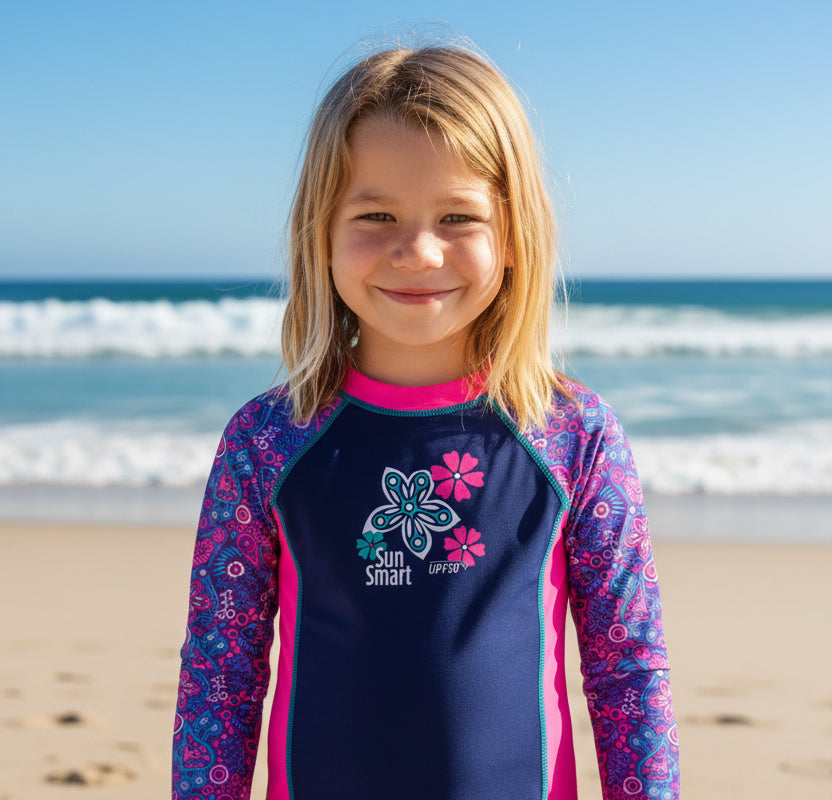 31402 - Sun Smart Girl Shirt Small 18-24 Months UPF 50 |TBD|
