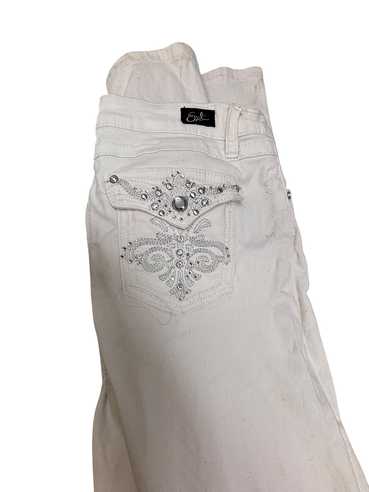 40479 - Earl White Jeans Size 10 Embellished Pockets |TBD|