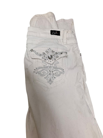 40479 - Earl White Jeans Size 10 Embellished Pockets |TBD|