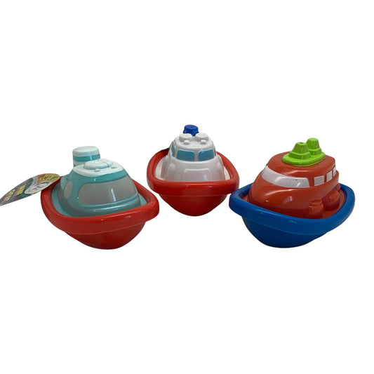 25999 - SET OF THREE 5" BATHTIME  Boat Toys-Set of 3 |TBD|