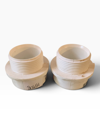 30651 - Set Of Two 1-1/2" X 1-1/4" PVC DWV Trap Adapter Spigot X MIP |TBD|