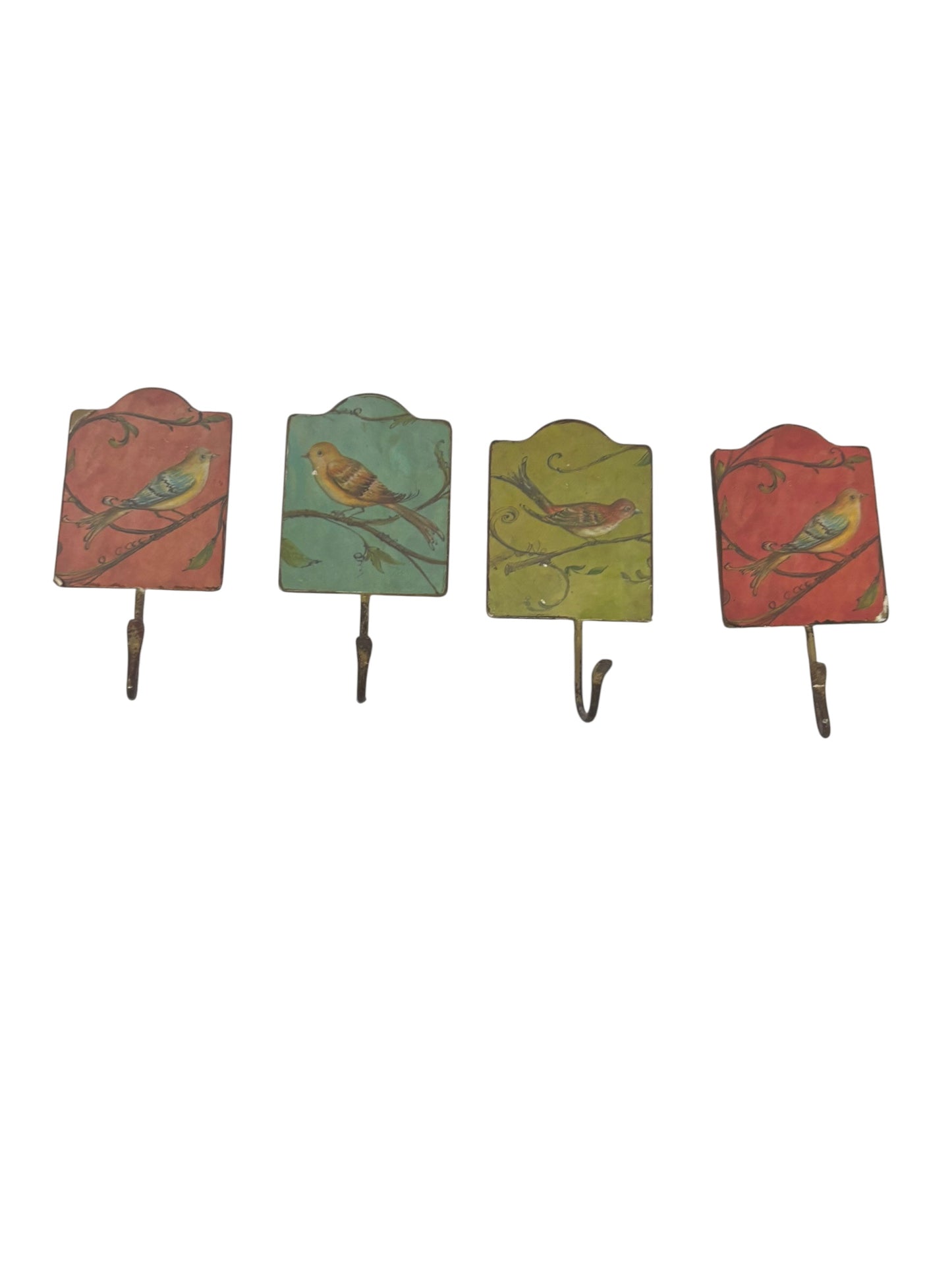 39150 - Set of 4 Assorted Bird 3" Metal Magnets w/ Hooks |12-25|