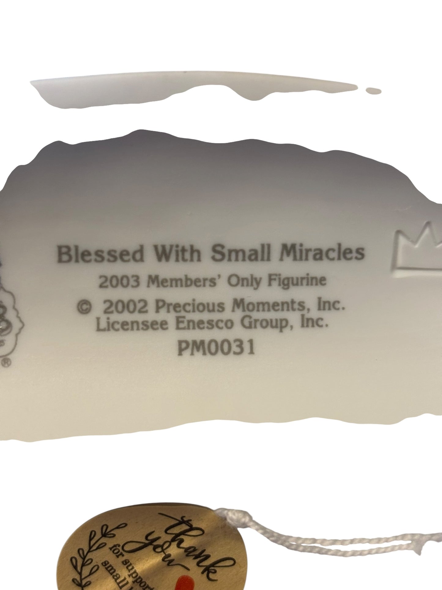 19256 - 5" Precious Moments PM0031 Blessed With Small Miracles |3-9|