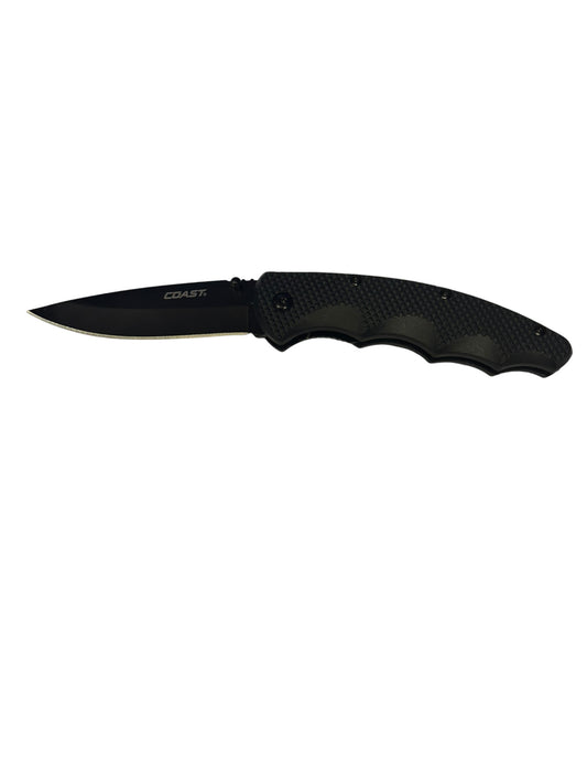 48317 - 7" Coast Black Carbon Blade Pocket Knife |81|