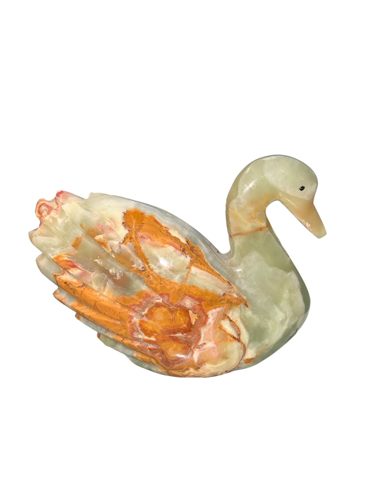 15510- 4" Brown Stone Swan Colors Vary Slightly  |Z-42 Store|