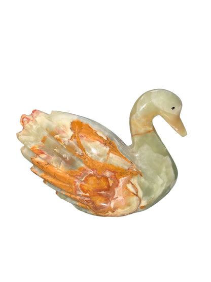 15510- 4" Brown Stone Swan Colors Vary Slightly  |Z-42 Store|