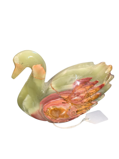 15510- 4" Brown Stone Swan Colors Vary Slightly  |Z-42 Store|