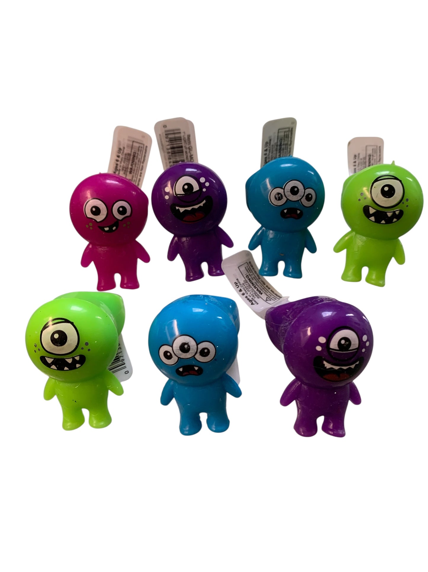 11978 -Great for Parties  7-Piece Light Up Monster Rings 1.5" Assorted Party Colors |TBD|