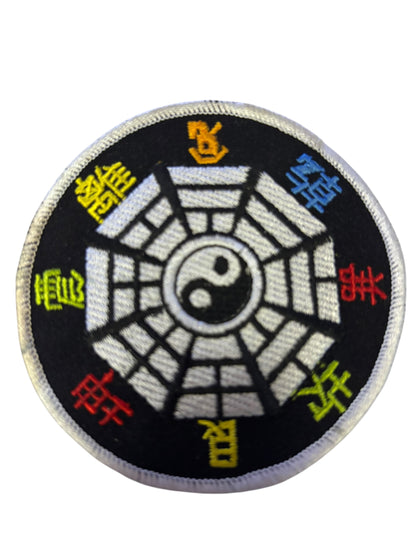 21857 - Set of 2 - 3" Deluxe 8 Point Embroidery Yin Yang Patch |S-0|