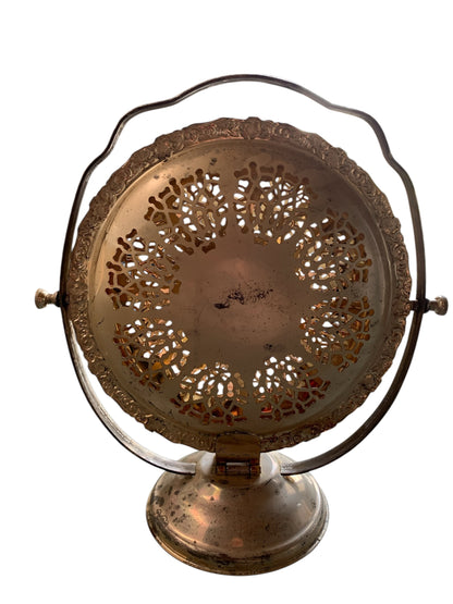 24298 - 3 Tier Petit Four Tray Silver Plate 9" |TBD|
