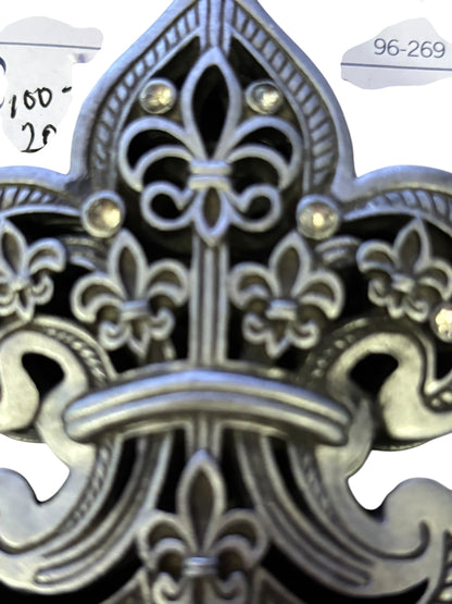 27976 - 3.5" Silver Fleur De Lis Trinket Box |22-11|