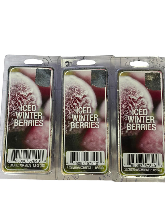 21903 - Iced Winter Berries Scented Wax Melts - 3 Pack (9 Melts Total) |Scent 34|