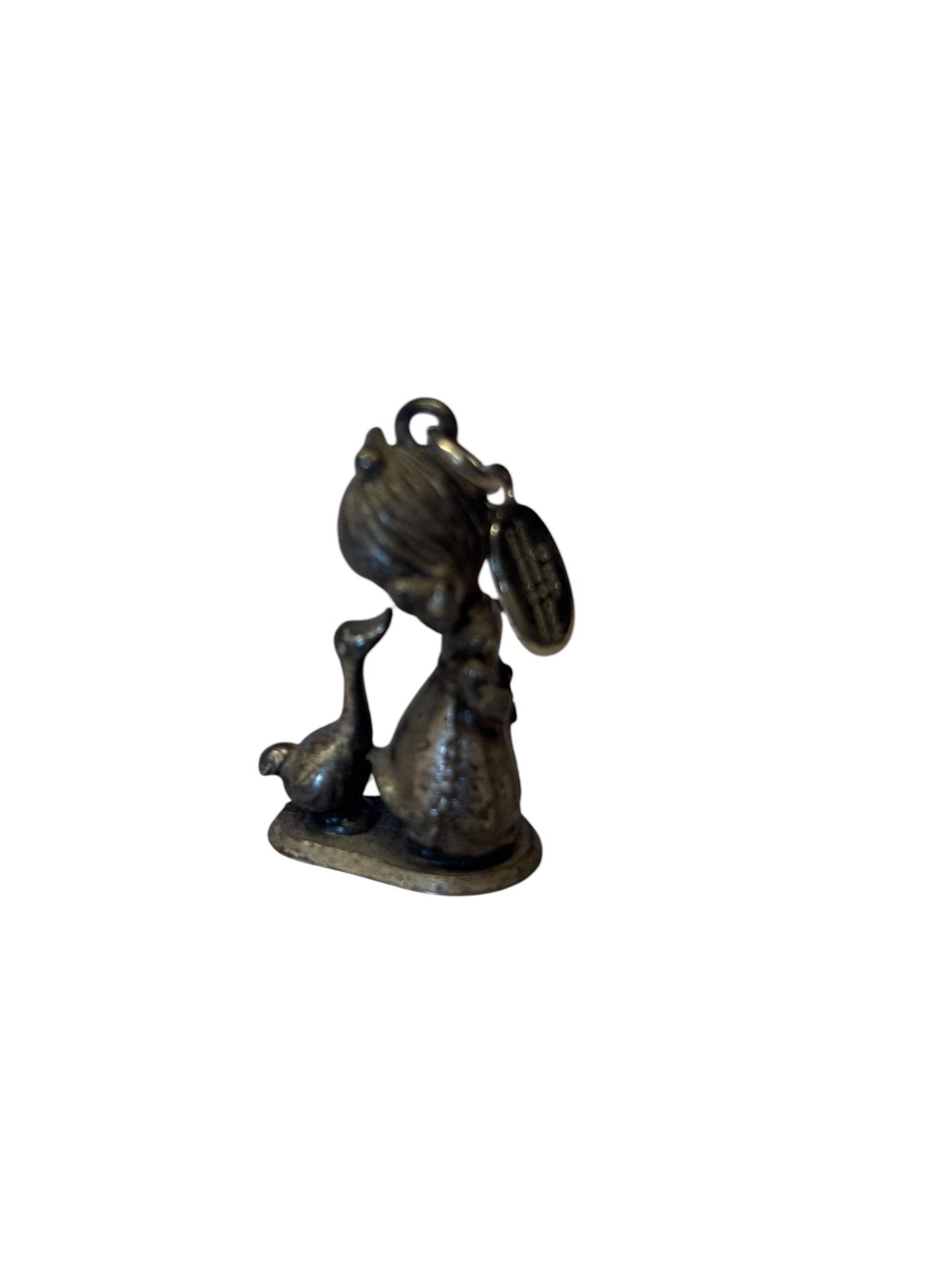 38407 - 1" Vintage Precious Moments Jonathan David Pewter Charm |1-2|