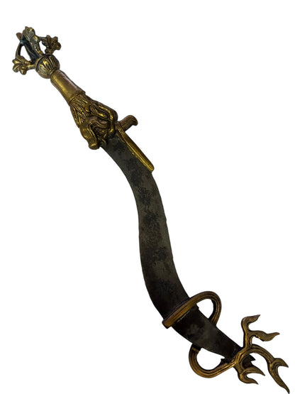 36146 - 15-Inch Exotic Tibetan Dagger Rustic Copper And Metal |113|