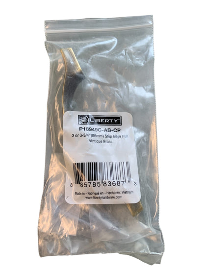 28760 - Two Pack 3" or 3-3/4 |96mm| Step Edge Pull Handle P18949C-AB-CP |11-12|