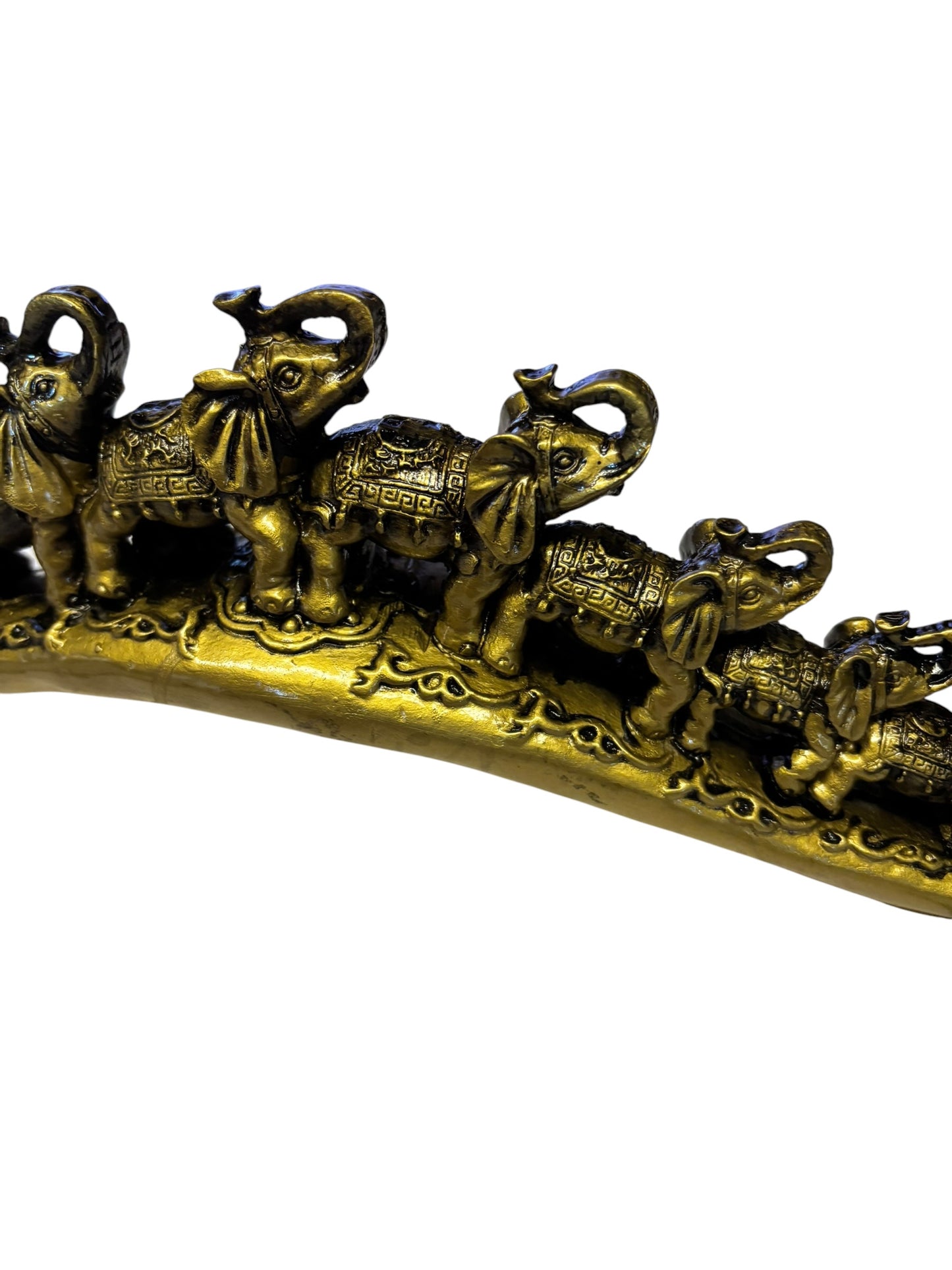 15651 - 15" Fabulous Hong Tze Collection--Seven Elephants Walking On "Ru Yi" |Z-88|