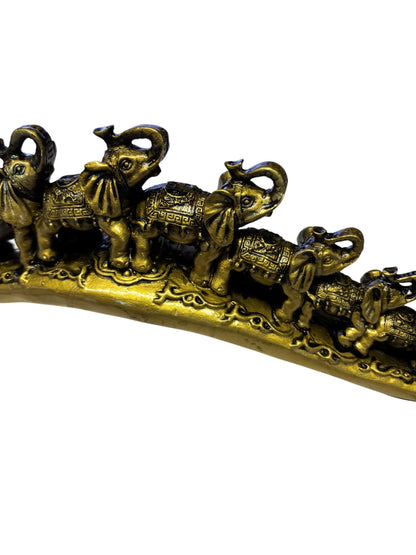 15651 - 15" Fabulous Hong Tze Collection--Seven Elephants Walking On "Ru Yi" |Z-88|