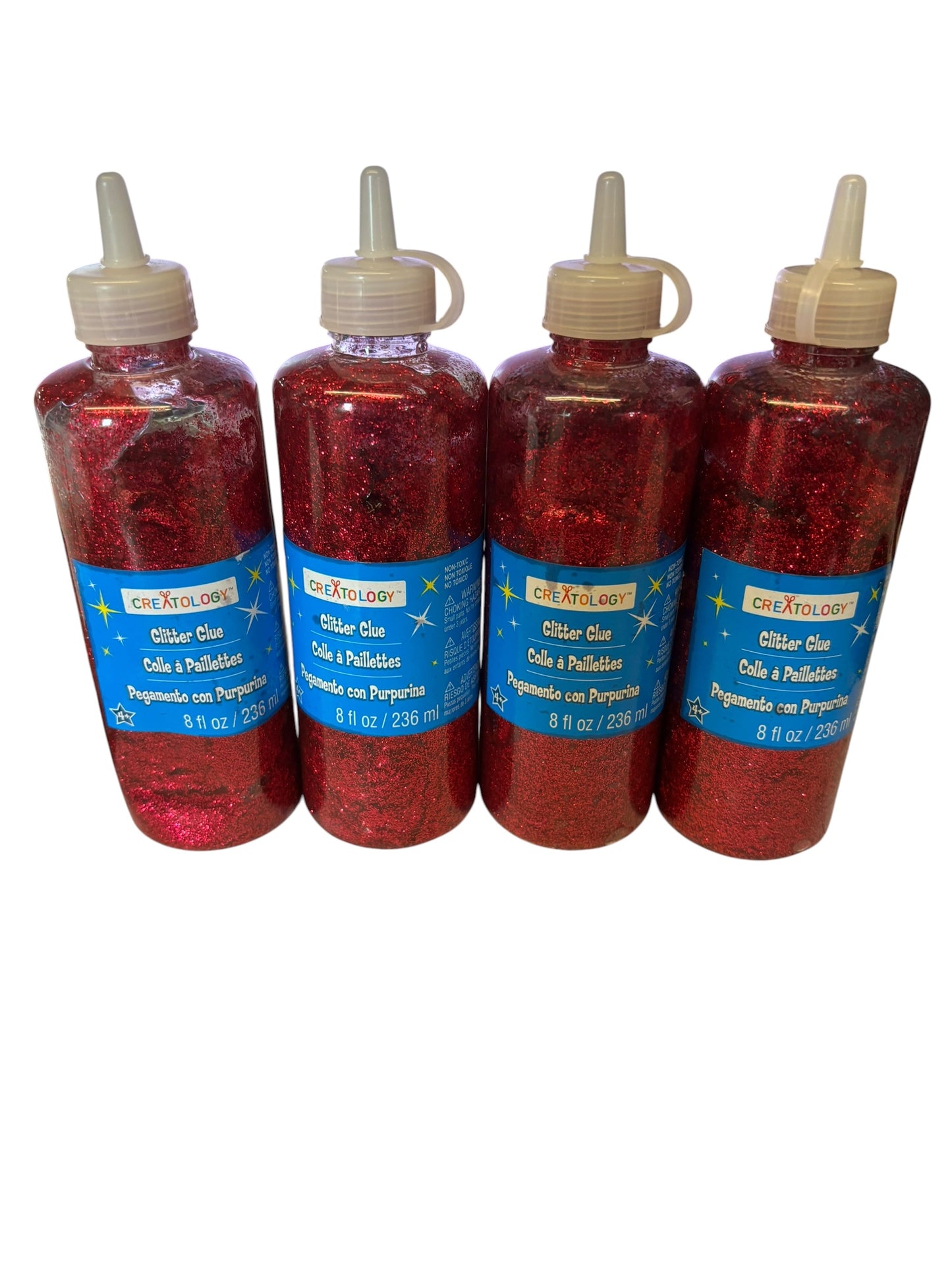 32321 - 4 Large Bottles 8 Oz Boysenberry Glitter Glue |12-25|