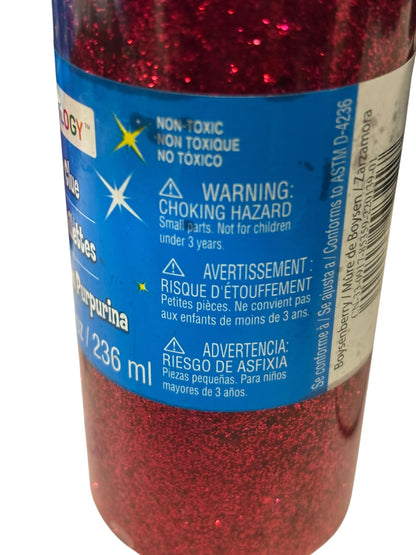 32321 - 4 Large Bottles 8 Oz Boysenberry Glitter Glue |12-25|