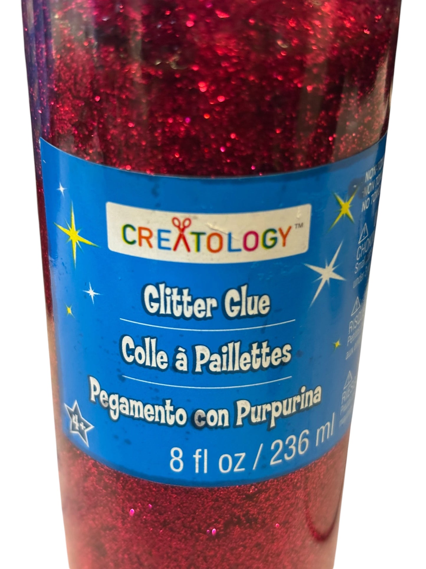 32321 - 4 Large Bottles 8 Oz Boysenberry Glitter Glue |12-25|