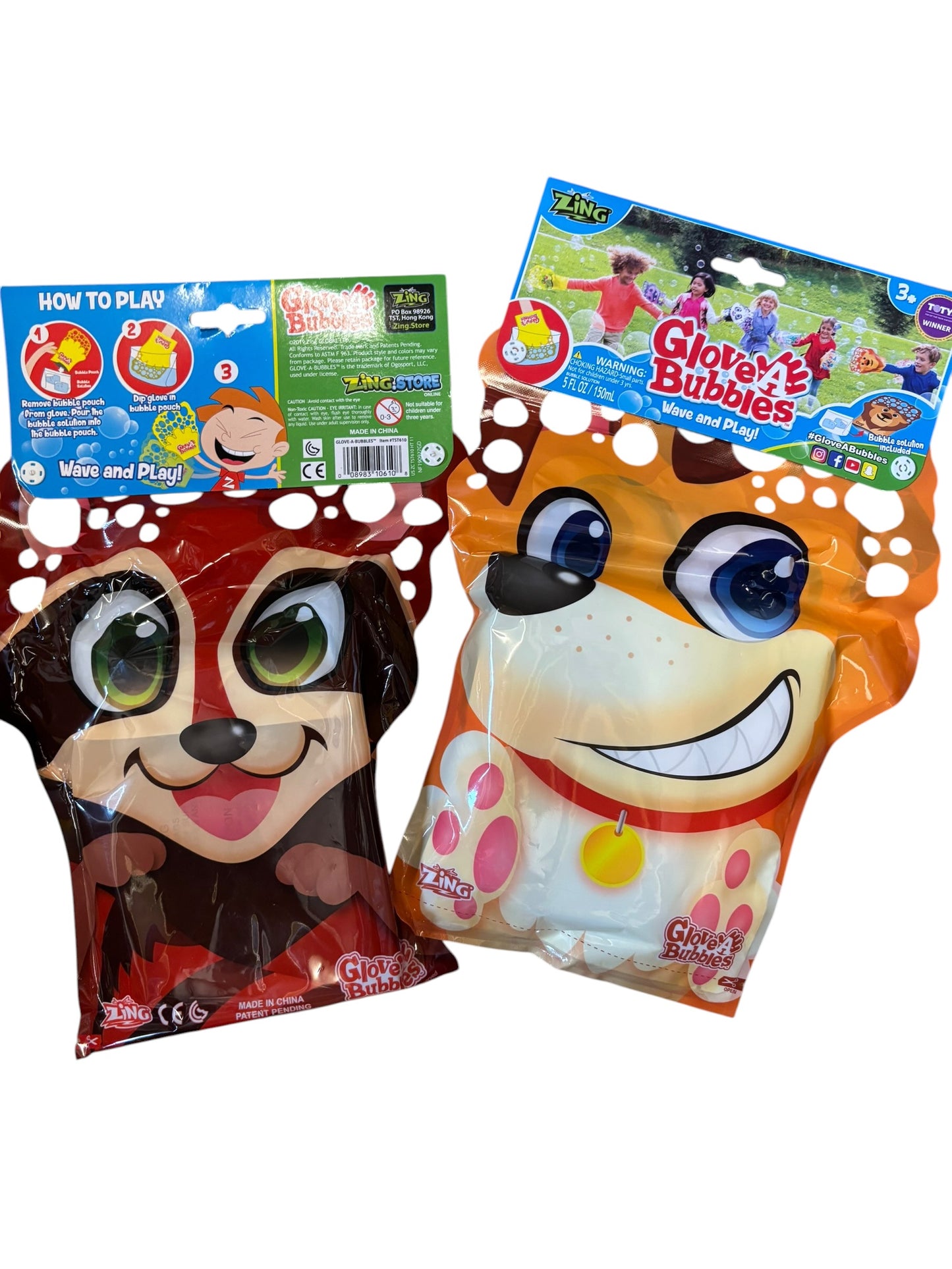 27666 - SET OF TWO Asst color Design Bubble Glove WAVE AND PLAY FOR KIDS, TEENS |GR-49|