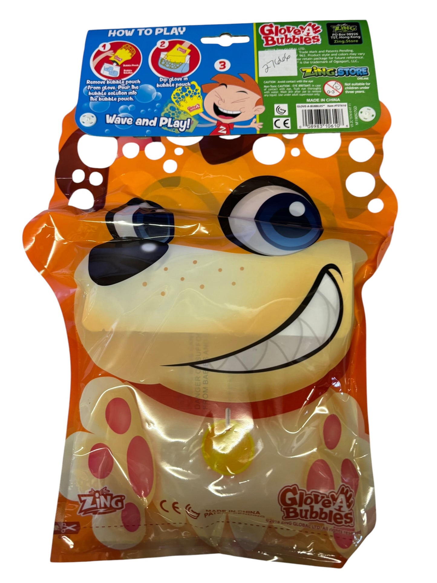 27666 - SET OF TWO Asst color Design Bubble Glove WAVE AND PLAY FOR KIDS, TEENS |GR-49|