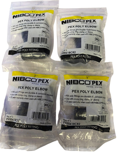 30279 - 4 Packs Of 2 Nibco Pex Poly Elbow 1" |11-12|