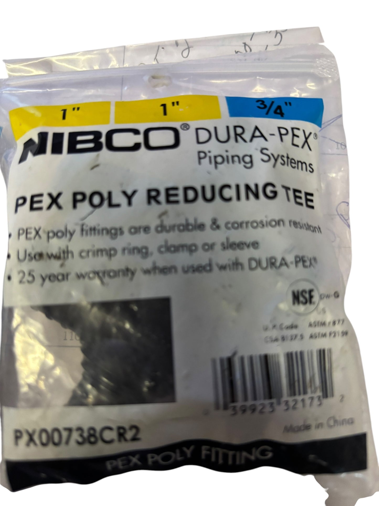 30278 - 2 Packs of 2 Nibco Pex Poly Reducing Tee 4" |9-8|