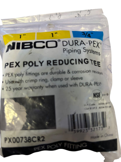 30278 - 2 Packs of 2 Nibco Pex Poly Reducing Tee 4" |9-8|