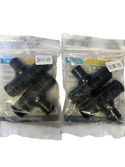 30278 - 2 Packs of 2 Nibco Pex Poly Reducing Tee 4" |9-8|
