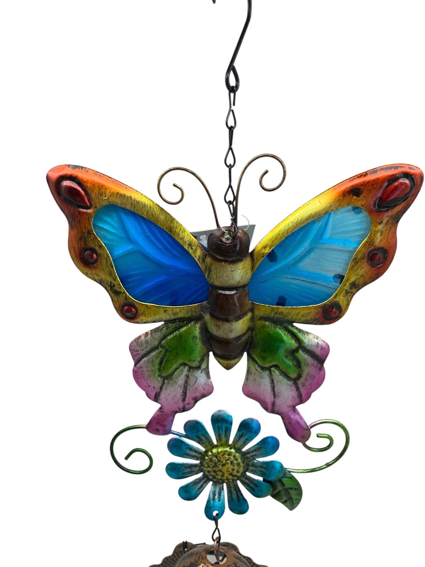 28470 - Butterfly With Blue Flower 28" Chimes |G-11|
