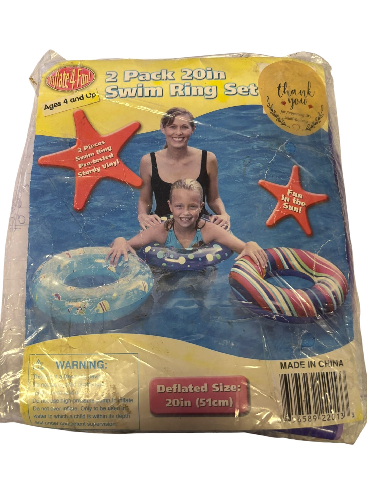 30814 - 2 Pack Swim Rings 7" - Ages 4 and Up |TBD|
