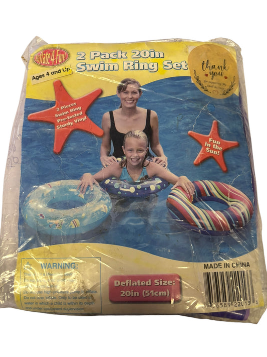 30814 - 2 Pack Swim Rings 7" - Ages 4 and Up |TBD|
