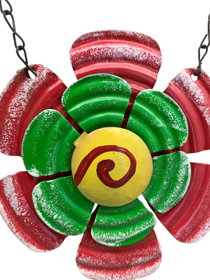 25028 - Flower Welcome Windchime Red 8" |G-11|