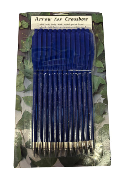 17987 - 7" Blue Crossbow Arrows 12pk Plastic With Metal Tip |77|