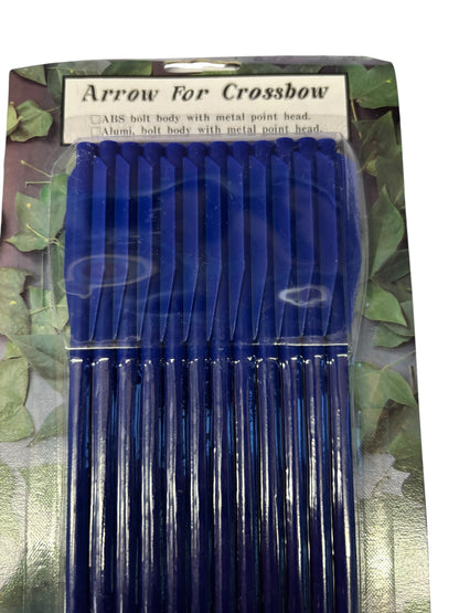 17987 - 7" Blue Crossbow Arrows 12pk Plastic With Metal Tip |77|