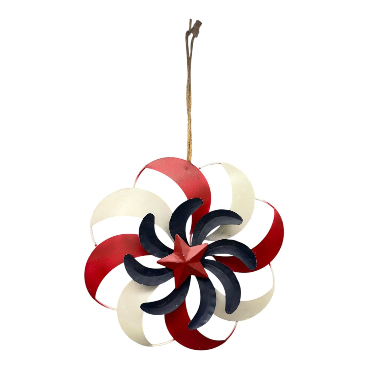 24734 - Red Star 10" Spinning Patriotic Metal Windmill |G-11|