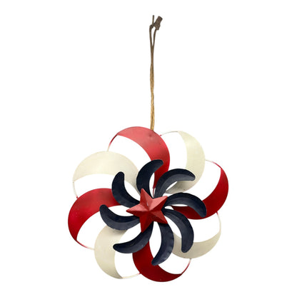 24734 - Red Star 10" Spinning Patriotic Metal Windmill |G-11|