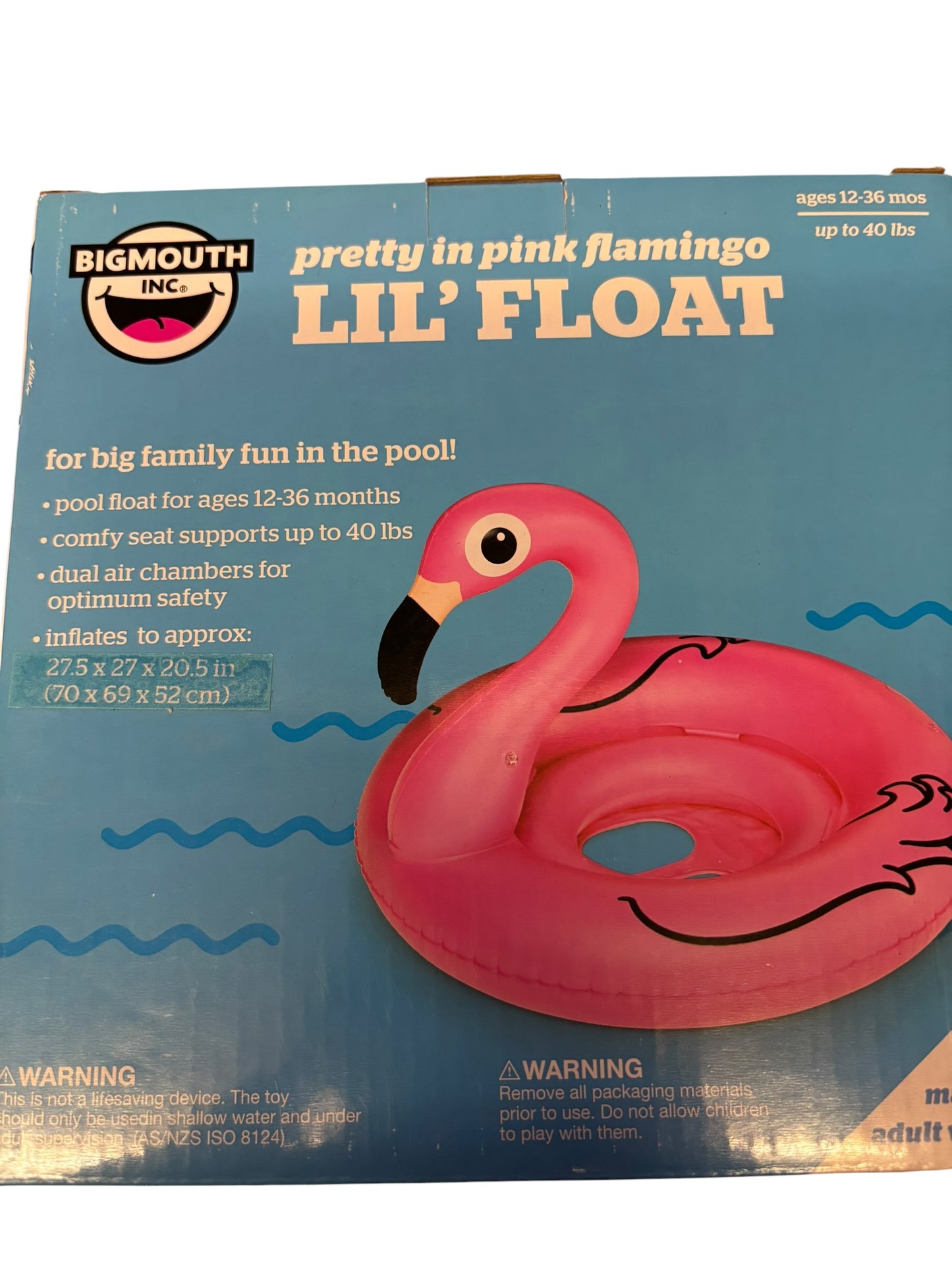 24754 - 27.5-Inch Pink Flamingo Lil Pool Float Ages 12-36 Months |TBD|