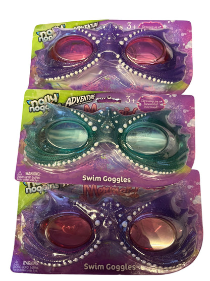 27945 - SET OF FOUR Stylish Summer Mermaid Swim Goggles for Children in Purple and Green Design |