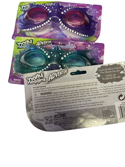 27945 - SET OF FOUR Stylish Summer Mermaid Swim Goggles for Children in Purple and Green Design |