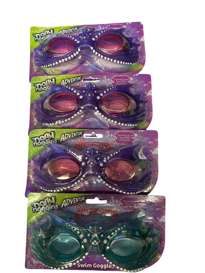 27945 - SET OF FOUR Stylish Summer Mermaid Swim Goggles for Children in Purple and Green Design |