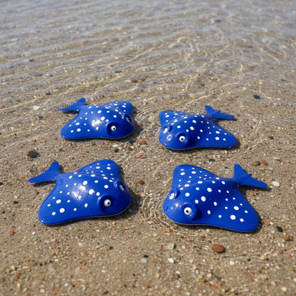 23837 - Set of Four Wind Up Swimming 4" Sea Animal Manta Ray |TBD|