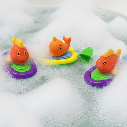 24011 - Set of Three-Two Fish and a Whale Bath Time 5" Wind Up Swimming Toys |TBD|