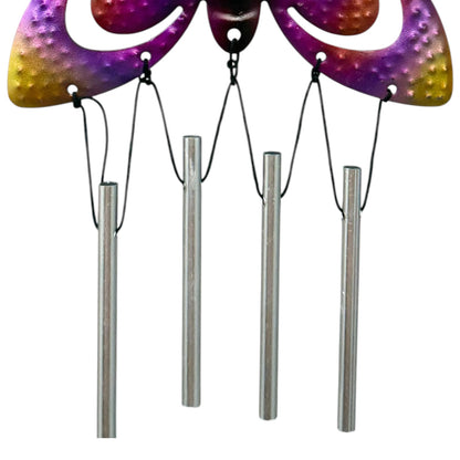 29770 - 9" Pink Purple Butterfly Windchime |G-4|